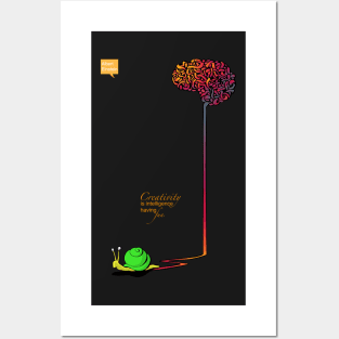 Creativity is intelligence having fun. Posters and Art